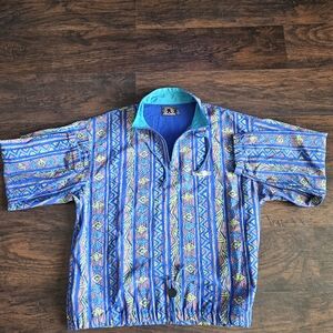 Vintage Men’s GOTCHA Surf Jacket Windbreaker 1/4 Zip Largre RARE 90s Geometric